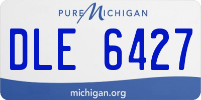 MI license plate DLE6427