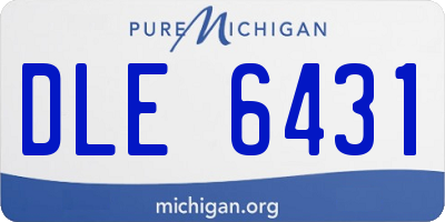 MI license plate DLE6431