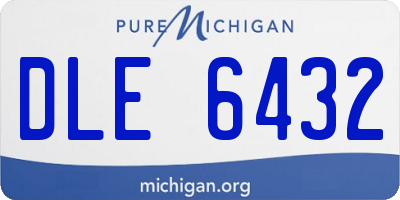 MI license plate DLE6432