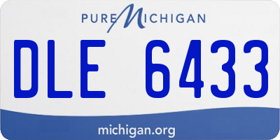 MI license plate DLE6433