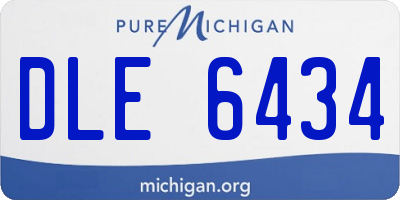 MI license plate DLE6434