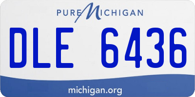 MI license plate DLE6436