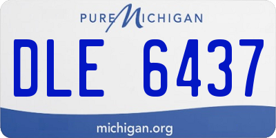 MI license plate DLE6437