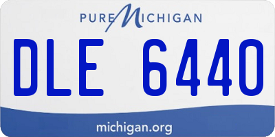 MI license plate DLE6440