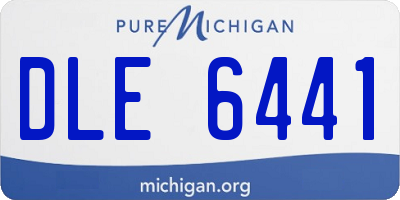 MI license plate DLE6441
