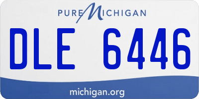 MI license plate DLE6446