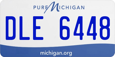 MI license plate DLE6448
