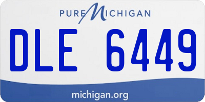 MI license plate DLE6449