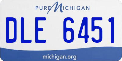 MI license plate DLE6451