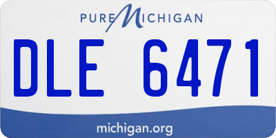 MI license plate DLE6471