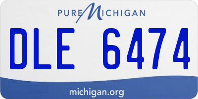 MI license plate DLE6474