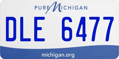 MI license plate DLE6477
