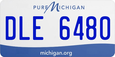 MI license plate DLE6480
