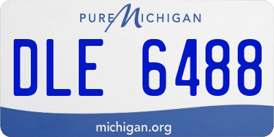 MI license plate DLE6488