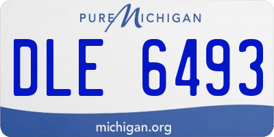 MI license plate DLE6493