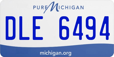 MI license plate DLE6494