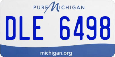 MI license plate DLE6498