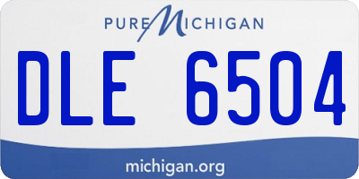 MI license plate DLE6504