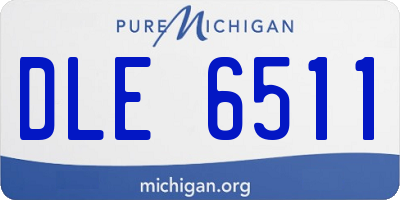 MI license plate DLE6511