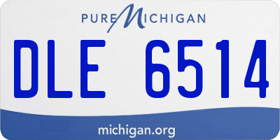 MI license plate DLE6514