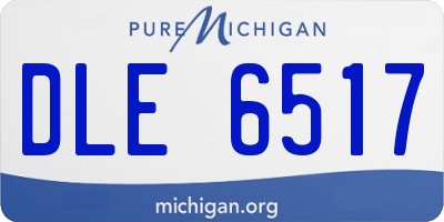 MI license plate DLE6517