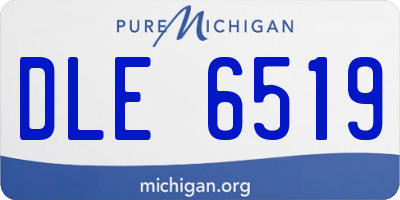 MI license plate DLE6519