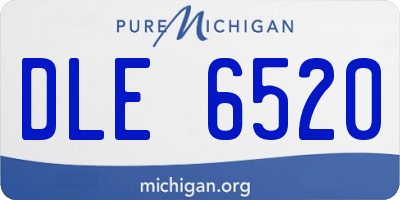 MI license plate DLE6520