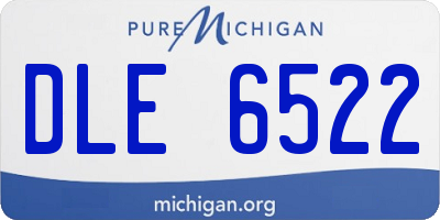 MI license plate DLE6522