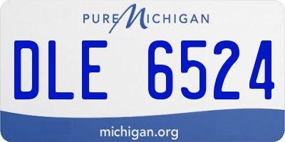 MI license plate DLE6524