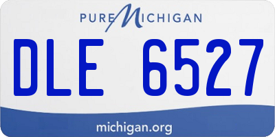 MI license plate DLE6527