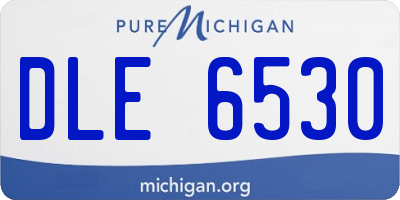 MI license plate DLE6530