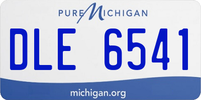 MI license plate DLE6541