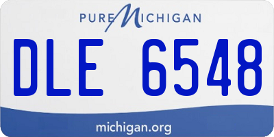 MI license plate DLE6548