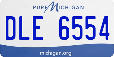 MI license plate DLE6554
