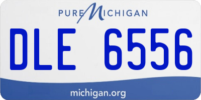 MI license plate DLE6556