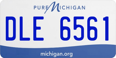 MI license plate DLE6561