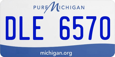 MI license plate DLE6570
