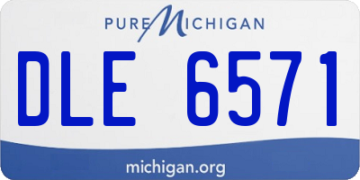 MI license plate DLE6571