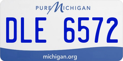 MI license plate DLE6572