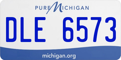 MI license plate DLE6573