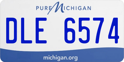 MI license plate DLE6574