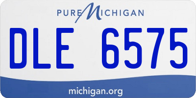 MI license plate DLE6575