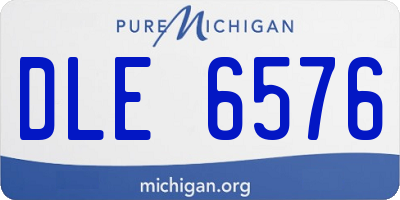MI license plate DLE6576