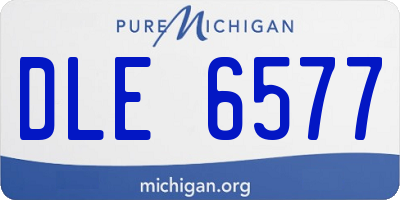 MI license plate DLE6577