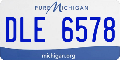 MI license plate DLE6578
