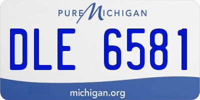 MI license plate DLE6581