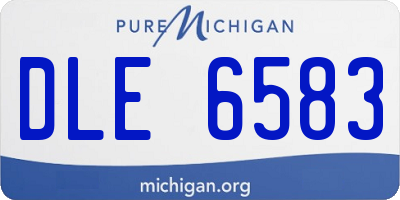 MI license plate DLE6583