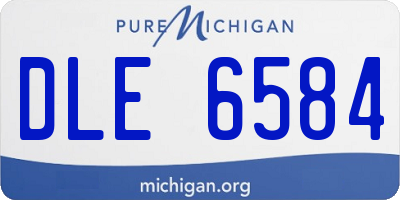 MI license plate DLE6584