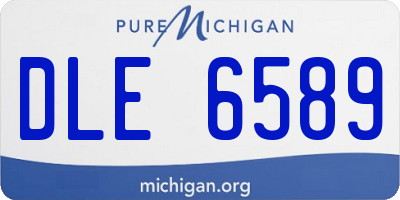 MI license plate DLE6589