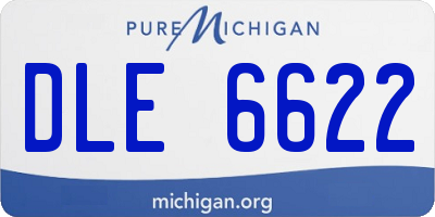 MI license plate DLE6622